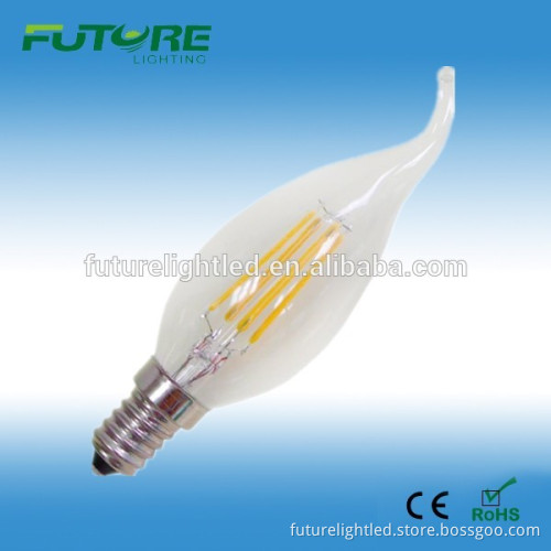 Slim dimmable pull tail 2W 4W 6W E27 LED filament bulb CE RoHS list